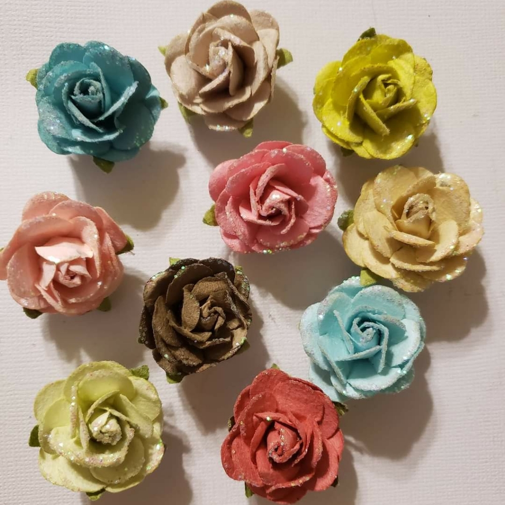 Set of 10 Flower Magnets